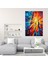 Kilise Kanvas Tablo - Renkli Vitray Pencere Tablosu 30X50 cm 3