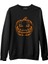 Cadılar Bayramı - Bal Kabağı Pumpkin Siyah Erkek Kalın Sweatshirt 1