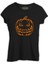 Cadılar Bayramı - Bal Kabağı Pumpkin Siyah Bayan Tshirt 1