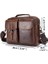 Erkekler Deri Vintage Messenger Torbası Çanta Çanta Çanta Omuz Çantası (Kahverengi) (Yurt Dışından) 2