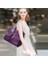 Oxford Kumaş Omuzlar Su Naylon Messenger Çanta Kadın Büyük Kapasiteli Crossbody (Mor) (Yurt Dışından) 3
