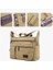 Moda Tuval Tek Omuz Çantası Erkek Kadın Unisex Seyahat Crossbody Çanta Açık Gündelik Çanta Vintage Messenger Çanta (Haki) (Yurt Dışından) 3