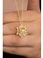 925 Ayar Gümüş Gold Lotus Çiçeği Kolye 1