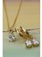 925 Ayar Gümüş Damla Taşlı Kolye-Küpe Seti 3
