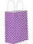 Puantiyeli Mor Kağıt Hediye ve Alışveriş Çantası (11X6X16) 25 Adet 1
