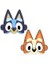 Bluey Kağıt Maske 6 Adet 1