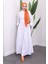 Beyaz Kol Bel Lastikli Elbise 1