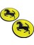 Ferrari Logo Damla Etiket Sticker Sarı 5CM X 5CM 1
