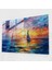 Leonid Afremov Glass Print - Dreamy Seascape With Sailboats - Leonid Afremov, Home Decoration, Glass Print, Glass Art, 45X30 1