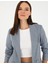 Kadın İndigo Slim Fit Keten Karışımlı Ceket 50282104-VR028 2