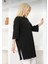 Kadın Oversize Rahat Kalıp Kısa Kol Düz Basic Yandan Yırtmaçlı Içlik T-Shırt 2