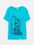 Bisiklet Yaka Baskılı Kısa Kollu Pamuklu Erkek Çocuk Tişört 1