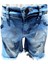 Kız Çocuk Denim Yırtık Kot Şort Lacivert 8 Yaş Denim Mavi 1