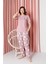 Kadın Pijama Takımı Kısa Kollu Tavşan Desenli Pamuklu Süprem W20642317 3