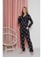 Kadın Pijama Takımı Süprem Uzun Kollu Boydan Düğmeli Diamond Yazılı Pamuklu Mevsimlik W20622305 3