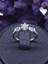 Swarovski Taşlı 925 Ayar Gümüş Üçtaş(Tria) Yüzük 2