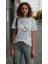 Baskılı Kadınt-Shirt Beyaz Kadın Tişört 2