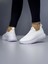 Kadın Ortopedik Bağcıksız Triko Spor Ayakkabı-Beyaz 2