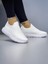 Kadın Ortopedik Bağcıksız Triko Spor Ayakkabı-Beyaz 4