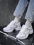 Kadın 530 Bağcıklı Ortopedik Triko Spor Sneaker Ayakkabı Beyaz 3