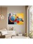 Geometrik Toprak Cam Duvar Sanatı - Toprak, Cam Sanatı, Modern Sanat, Topraktan Esinlenen Kompozisyon, 45X30 2