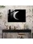 Moon Modern Art - Dünya, Grafik Tasarım, Kontrast Siyah Beyaz, Modern Sanat, 45X30 2