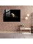 Satürn Minimalist Cam Baskı - Toprak, Duvar Süslemesi, Satürn, Siyah Arka Plan, 45X30 2