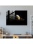 Satürn Minimalist Cam Baskı - Toprak, Duvar Süslemesi, Satürn, Siyah Arka Plan, 45X30 3