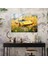 Ferrari Cam Baskı - Rüya Gibi Sarı Ferrari Çiçek Tarlasında Yarışıyor - Ferrari, Rüya Gibi, Duvar Süslemesi, Çiçek Tarlası, 45X30 2