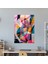 Aksiyon Tablo Cam Baskı - Renkli Geometrik Soyutlama - Aksiyon Tablo, Geometrik Şekiller, Cam Baskı, Ev Dekorasyonu, 30X45 2