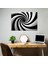 Hipnoz Duvar Tablosu - Hipnoz, Kanvas, Hipnotik Spiral, Siyah Beyaz, 50X30 2