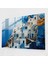 Santorini Dijital Kolaj Cam Baskı - Santorini, Cam Baskı, Modern Sanat, Derin Mavi Deniz, 45X30 1