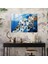 Santorini Dijital Kolaj Cam Baskı - Santorini, Cam Baskı, Modern Sanat, Derin Mavi Deniz, 45X30 2