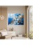 Santorini Dijital Kolaj Cam Baskı - Santorini, Cam Baskı, Modern Sanat, Derin Mavi Deniz, 45X30 3