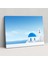 Santorini Kanvas Tablo - Minimalist Mavi Kubbeli Kilise Duvar Tablosu - Santorini, Sakinleştirici Güzellik, Huzur, Santorini, 50X30 1