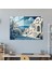 Santorini Modern Art - Gerçeküstü Dijital Başyapıt - Santorini, Ev Dekorasyonu, Duvar Dekorasyonu, Santorini, 45X30 2