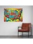Pop Art Amerika Birleşik Devletleri Haritası Duvar Dekorasyonu - Amerika Birleşik Devletleri Haritası, Duvar Sanatı, Kanvas, Koyu Renkler, 50X30 3