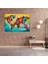 Pop Art Dünya Haritası Kanvas Tablo - Dünya Haritası, Grafik Öğeleri, Canlı, Pop Art Illüstrasyon, 50X30 3