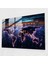 Dünya Haritası Cam Duvar Sanatı - Fütüristik Neon Dünya Haritası - Dünya Haritası 2, Modern Sanat, Cam Baskı, Şık Tasarım, 45X30 1