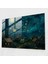 Vincent Van Gogh Cam Duvar Sanatı - Yıldızlı Gece Köyü - Vincent Van Gogh, Modern Sanat, Duvar Dekorasyonu, Cam Sanatı, 45X30 1