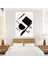 Soyut Siyah Şekiller Süprematizm Kanvas Tablo - Süprematizm, Duvar Sanatı, Kanvas Tablo, Süprematizm, 30X50 2