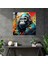 Gorilla Glass Print - Goril, Cam Sanatı, Ev Dekorasyonu, Fütüristik, 30X30 2