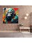 Gorilla Glass Print - Goril, Cam Sanatı, Ev Dekorasyonu, Fütüristik, 30X30 3