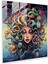 Şakacı Medusa Cam Baskı - Medusa, Şakacı Cazibe, Renkli Arka Plan, Cam Baskı, 30X30 1