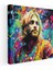 Kurt Cobain Cam Baskı - Psychedelic Art - Kurt Cobain, Canlı Renkler, Cam Duvar Tablosu, Kurt Cobain, 30X30 1