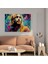 Kurt Cobain Cam Baskı - Psychedelic Art - Kurt Cobain, Canlı Renkler, Cam Duvar Tablosu, Kurt Cobain, 30X30 2