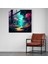 Neon Yapraklar Cam Baskı - Yapraklar, Modern Sanat, Dijital Illüstrasyon, Yapraklar, 30X30 2