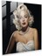 Gerçekçi Marilyn Monroe Cam Baskı - Marilyn Monroe, Modern Sanat, Zarif Detay, Cam Duvar Sanatı, 30X30 1