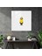 Minimalist Cam Baskı - Tek Minion Silüeti - Minionlar, Minimalist, Minionlar, Temiz Beyaz Arka Plan, 30X30 2