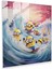 Minion Suluboya Cam Baskı - Minyonlar, Renk Dalgaları, Sörf, Cam Baskı, 30X30 1